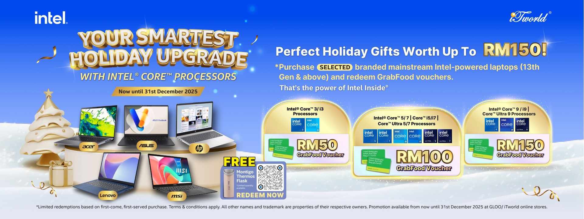 Intel Year End Sale-Your Smartest Holiday Upgrade With Intel Core Processors