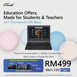 JOI Chromebook C100 (N4120,4GB,64GB,11.6 Inches Touch) QC-C100 Laptop +Free Joi Backpack