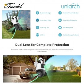 Uniarch P2S 10MP (5+5) Outdoor PT WiFi CCTV Camera IR Night Vision