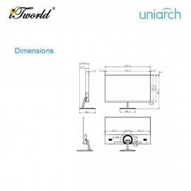 Uniarch MW-LC24-S 24" FHD IPS Monitor 100Hz 5ms HDMI VGA Built-in Speaker