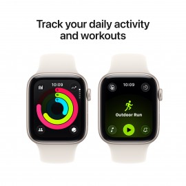 Apple Watch SE 3  GPS + Cellular 44mm  Starlight Aluminium Case with Starlight Sport Band - M/L MEPF4X/A