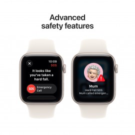 Apple Watch SE 3  GPS + Cellular 44mm  Starlight Aluminium Case with Starlight Sport Band - M/L MEPF4X/A
