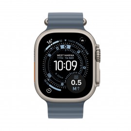 Apple Watch Ultra 3  GPS + Cellular  49mm  Natural Titanium Case with Anchor Blue Ocean Band MEWH4X/A