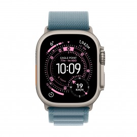 Apple Watch Ultra 3  GPS + Cellular  49mm  Natural Titanium Case with Light Blue Alpine Loop - Large MEWP4X/A