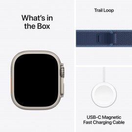 [Pre-order] Apple Watch Ultra 3  GPS + Cellular  49mm  Natural Titanium Case with Blue/Bright Blue Trail Loop - S/M MEWR4X/A [ETA: 14 Oct onwards]