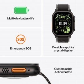 Apple Watch Ultra 3  GPS + Cellular  49mm  Natural Titanium Case with Natural Titanium Milanese Loop - Large MF0E4X/A