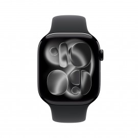 Apple Watch Series 11  GPS + Cellular 46mm  Jet Black Aluminium Case with Black Sport Band - S/M MFC24X/A