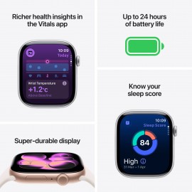 Apple Watch Series 11  GPS + Cellular 46mm  Jet Black Aluminium Case with Black Sport Band - S/M MFC24X/A