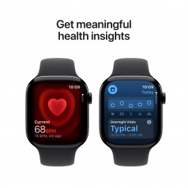 Apple Watch Series 11  GPS + Cellular 46mm  Jet Black Aluminium Case with Black Sport Band - S/M MFC24X/A