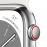 Apple Watch Series 8 GPS + Cellular, 41mm Silver Stainless Steel Case with White...