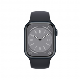 Apple Watch Series 8 GPS, 41mm Midnight Aluminium Case with Midnight Sport Band - Regular