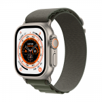 Apple Watch Ultra GPS + Cellular, 49mm Titanium Case with Green Alpine Loop -Medium