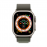Apple Watch Ultra GPS + Cellular, 49mm Titanium Case with Green Alpine Loop -Med...