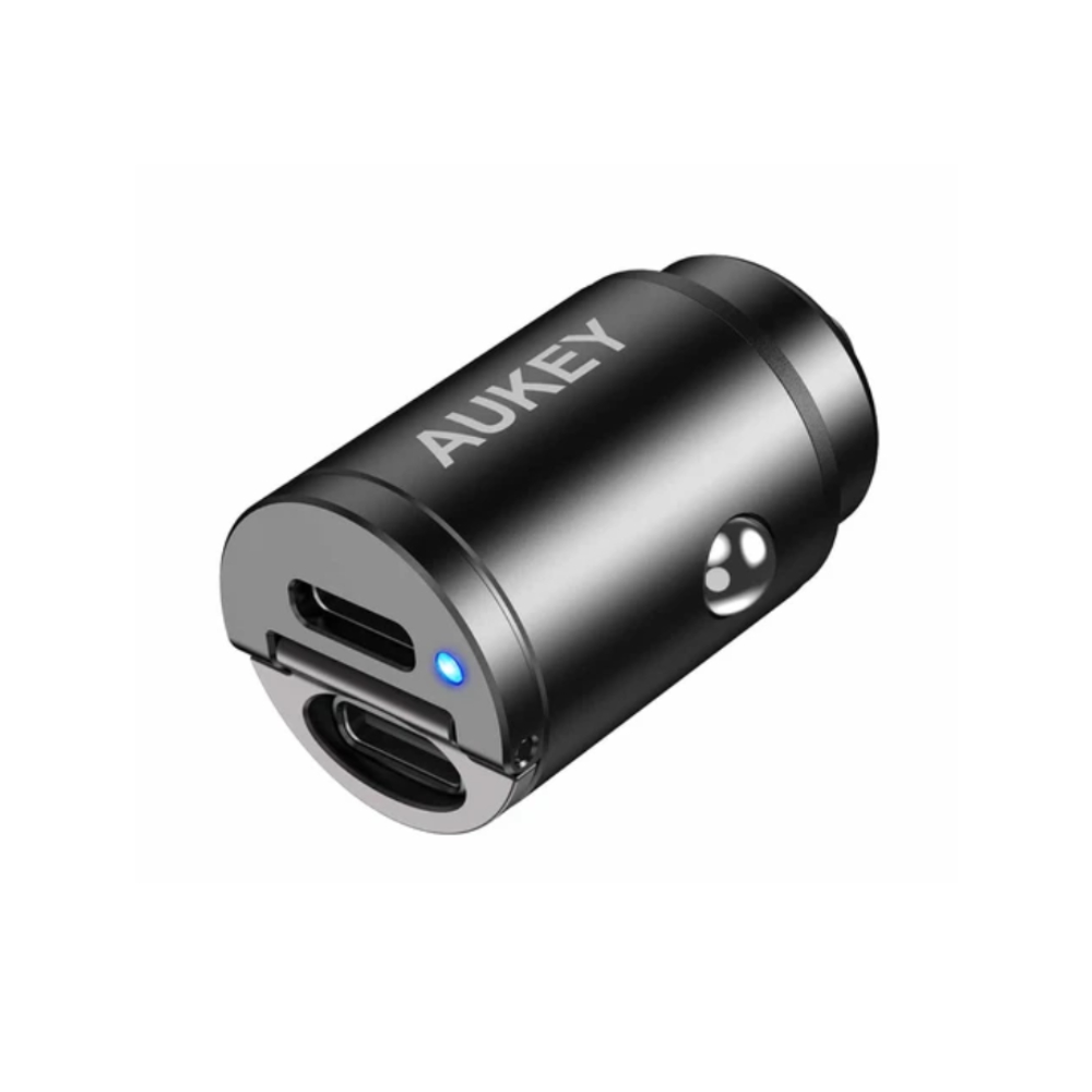 AUKEY 30W Dual Port USB-C PD Car Charger CC-A4