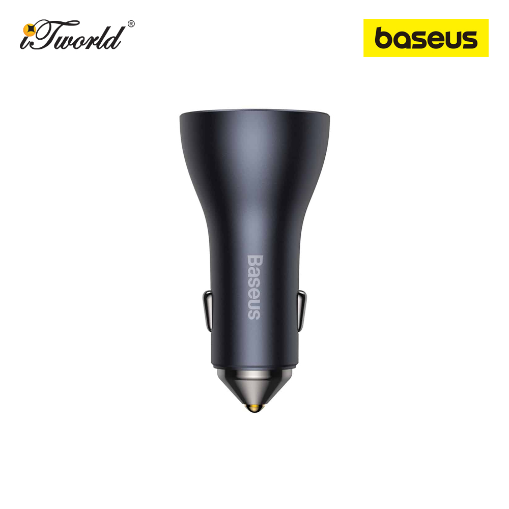 Baseus Golden Contactor Pro Triple Fast Charge Car Charger 65W A+2C - Dark Gray 6932172610289