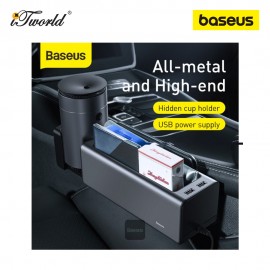 Baseus Deluxe Metal Armrest Console Organizer (Dual USB Power Supply) - Black 6953156223776