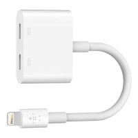 BELKIN LIGHTNING AUDIO + CHARGE ROCKSTAR,4",WHITE 745883716517