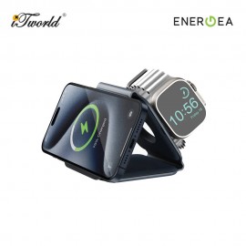 ENERGEA BAZIC GOMAG TRIO PLUS, 3IN1 ELEVATED FOLDABLE MAGNETIC WIRELESS CHARGER 15W - BLUE 8885020100624
