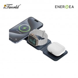 ENERGEA BAZIC GOMAG TRIO PLUS, 3IN1 ELEVATED FOLDABLE MAGNETIC WIRELESS CHARGER 15W - BLUE 8885020100624