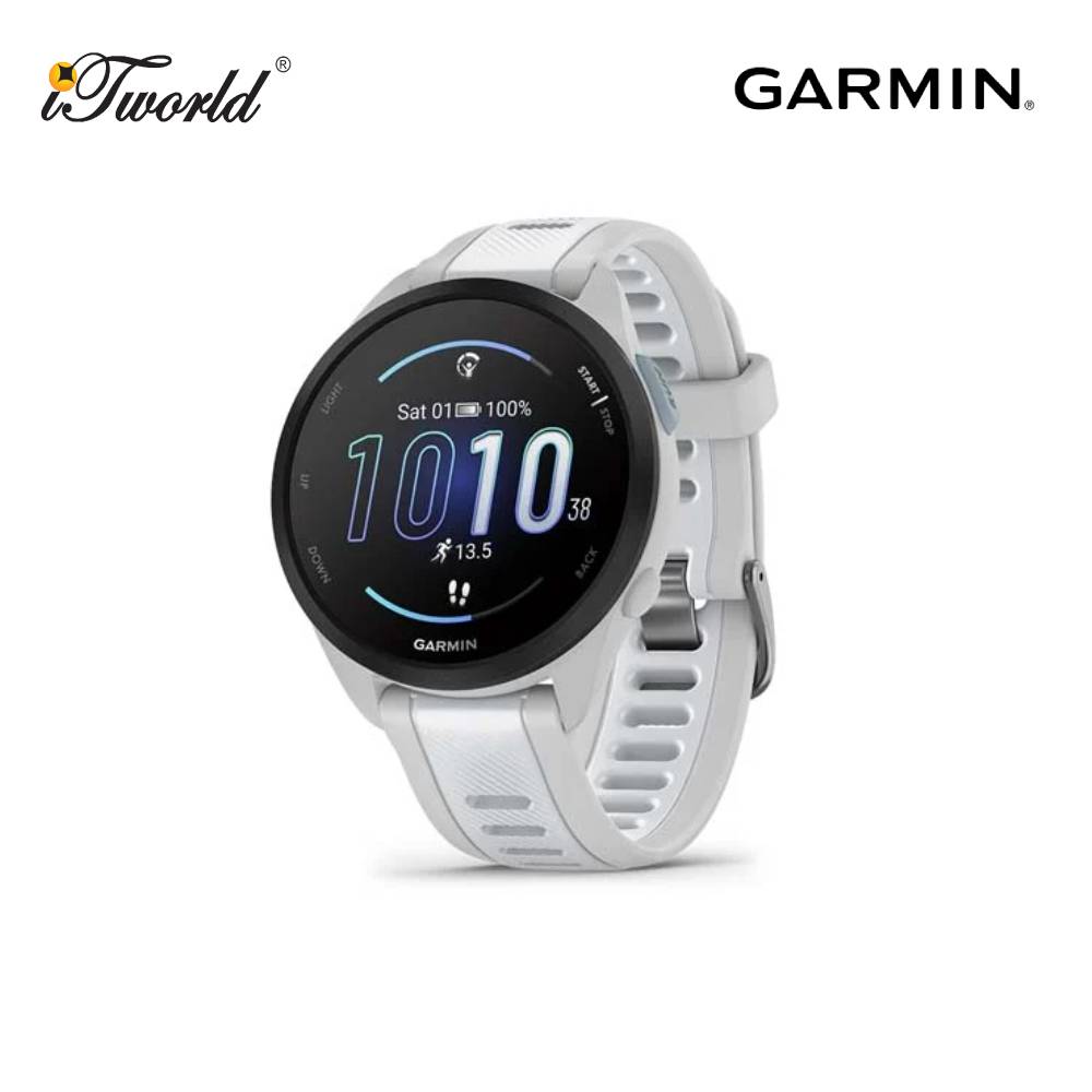 Garmin Forerunner 165 GPS Running Smartwatch - Mist Gray/Whitestone