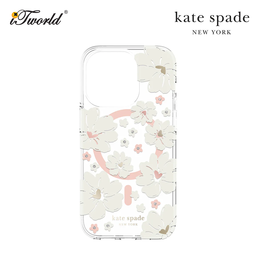 KATE-SPADE -New-York-Protective-Hardshell-for-Magsafe-case-for-iPhone-14-Pro-Classic-Peony-Cream