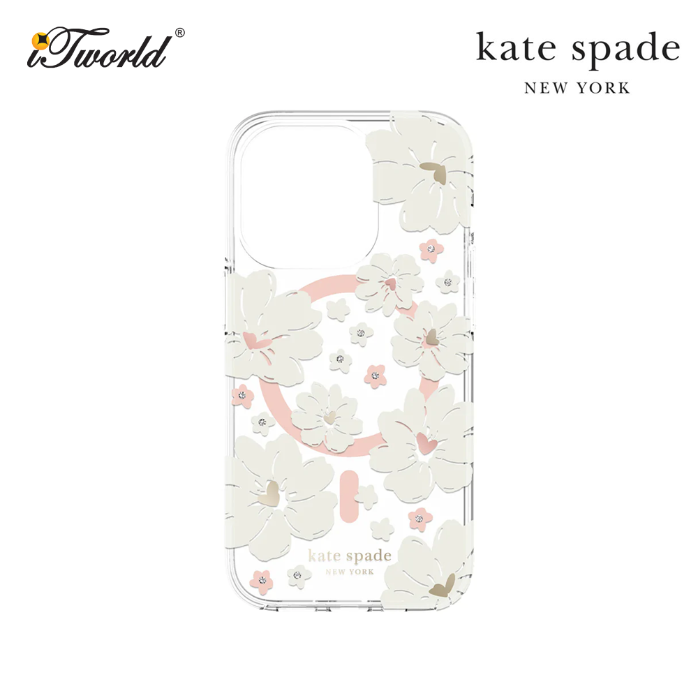 KATE-SPADE-New-York-Protective-Hardshell-for-Magsafe-case-for-iPhone-14-Plus -Classic-Peony-Cream