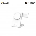 Mazer MagFold02/Qi2 Certified 20W Foldable 3in1 Wireless charger - White 8881304544795
