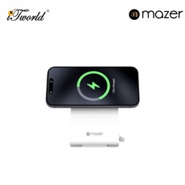 Mazer MagFold02/Qi2 Certified 20W Foldable 3in1 Wireless charger - White 8881304544795