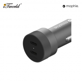 Mophie Car Charger Dual USB-C 40W - Space Grey 840056174573