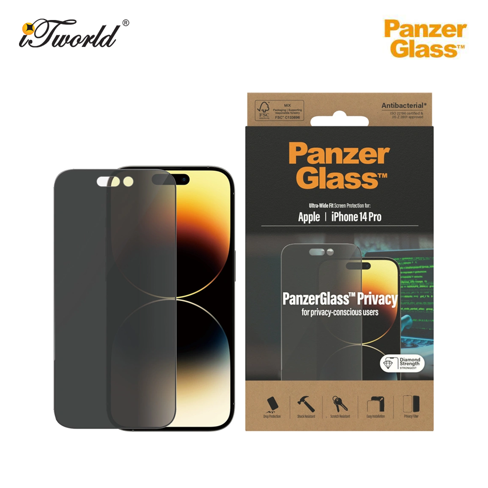 PanzerGlass iPhone 14 Pro 6.1" CASE FRIENDLY (2.5D), Privacy 5711724127724