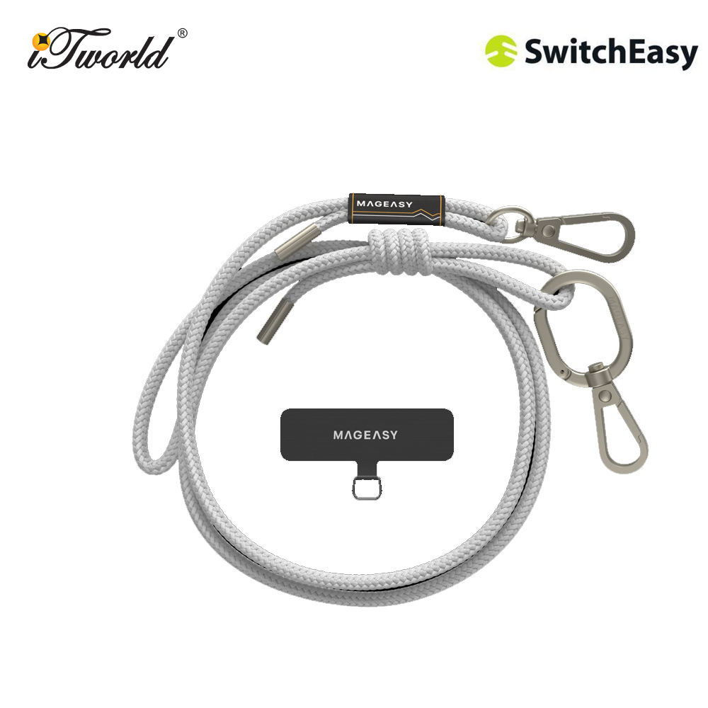 SwitchEasy STRAP + STRAP Card Lanyard 6mm - Misty Gray 4895241114809