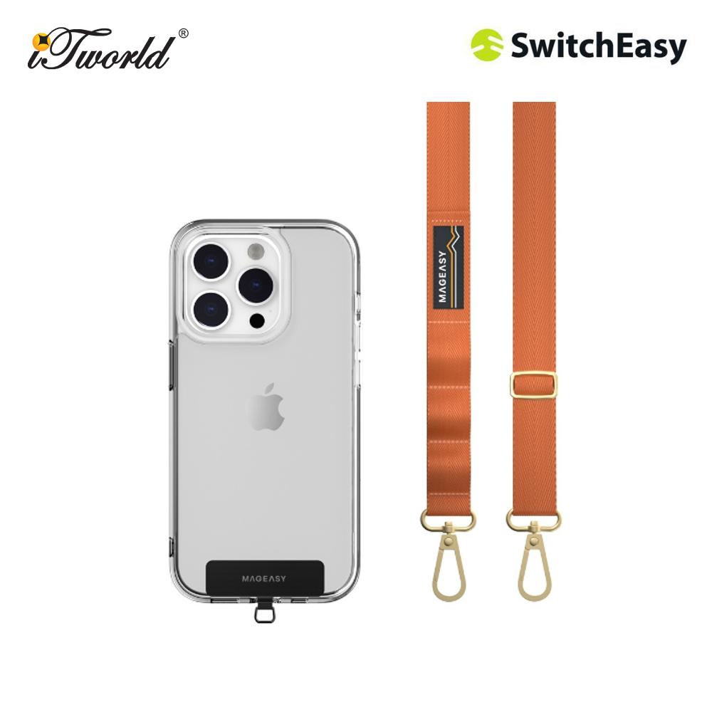 SwitchEasy STRAP + STRAP Card Lanyard 20mm - Orange 4895241114960