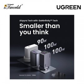 UGREEN NEXODE PRO 65W 2C1A GAN FAST CHARGER+USB-C TO USB-C CABLE 100W 1.5M UG-X755-25872