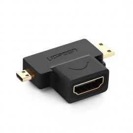 UGREEN Micro HDMI+Mini HDMI Male to HDMI Female Adapter-20144