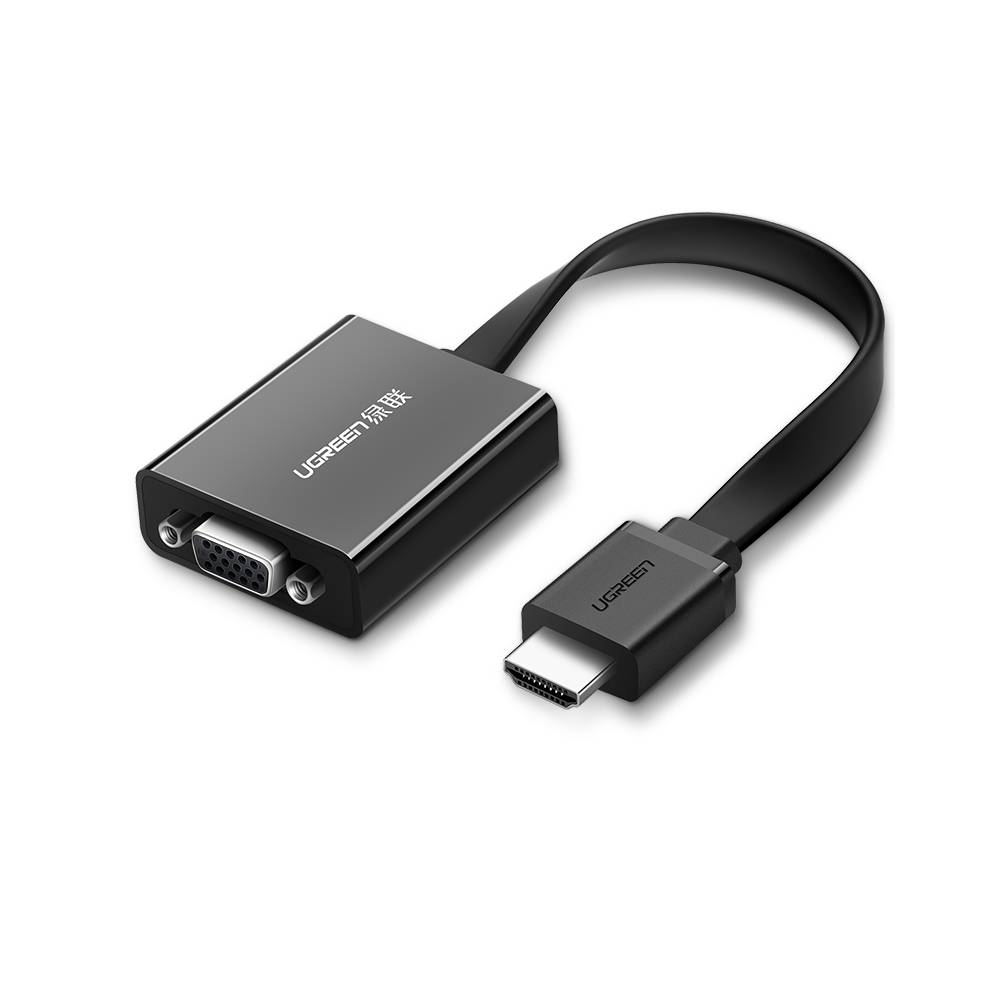 UGREEN-HDMI-to-VGA-3.5MM-Audio-Mirco-USB-converter-Black-40248