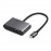 UGREEN USB-C to HDMI+VGA Converter-Gray with PD-50505