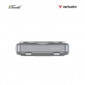 VERBATIM Charge 'n' Go 10,000mAh 5-in-1 Magnetic Wireless Charger with Stand (Type C x2)
