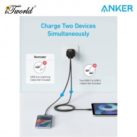 Anker A2348 20W Wall Charger (2 Ports) - Black