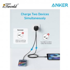 Anker A2348 20W Wall Charger (2 Ports) - Black