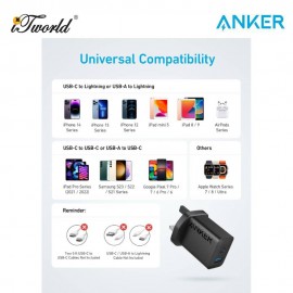 Anker A2348 20W Wall Charger (2 Ports) - Black