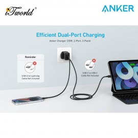 Anker A2348 20W Wall Charger (2 Ports) - Black
