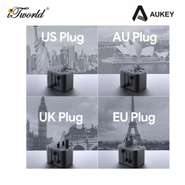 AUKEY Travel Mate Universal Adapter with 65W PD Port - Grey PA-TA08 689323785995