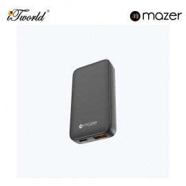 Mazer GaNPrestige Slim 65W GaN Wall Charger With Travel Pins (2 Ports) – Black 8881304545037