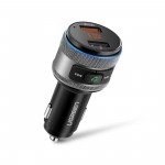 UGREEN Bluetooth FM Transmitter for Car Quick Charge 3.0 + FM + Bluetooth 4.2 (Black/Gray)-60283