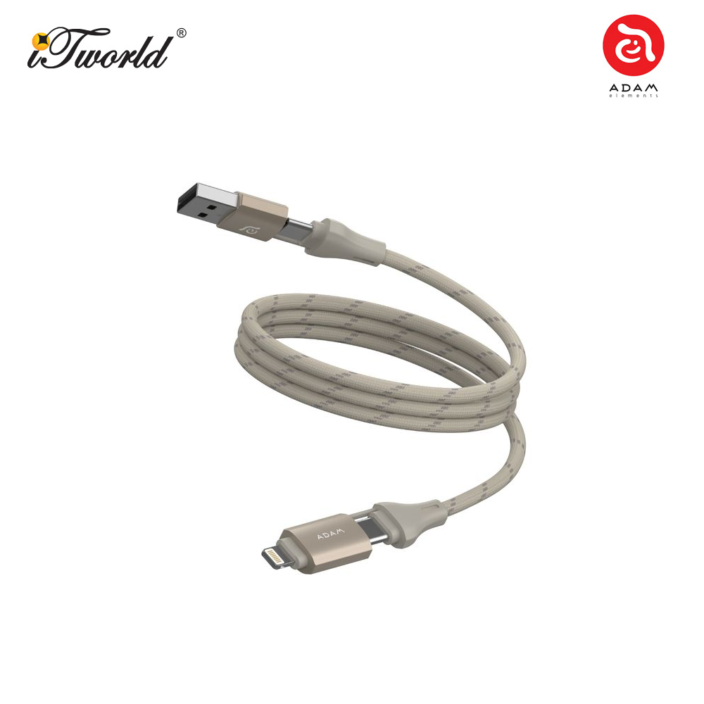 ADAM elements PeAk MS401 4-in-1 60W Magnetic Charging Cable (Titanium) ACBADMS401TM 840741117793