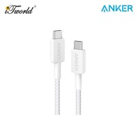 Anker 322 USB C to USB C Cable (6ft Braided) - White 