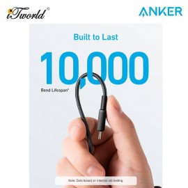 Anker 322 USB-C to USB-C Cable (6ft Braided) - Black