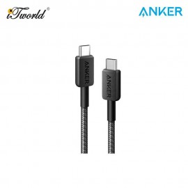 Anker 322 USB-C to USB-C Cable (6ft Braided) - Black