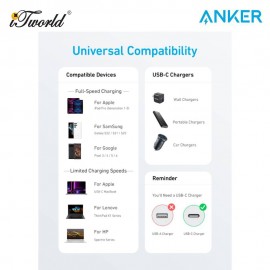 Anker 322 USB-C to USB-C Cable 0.9M - Black 