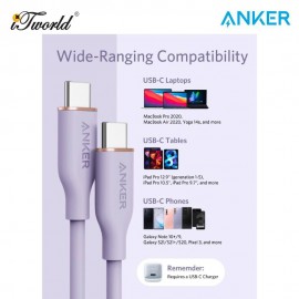 Anker USB-C to USB-C Cable PL III Flow CTC 6ft - Black